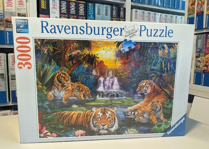 Ravensburger Tigers in Paradise – Rompecabezas de 3000 piezas para adultos,  16719, herramientas hechas a mano, pizarra azul duradera, cada pieza – Yaxa  Store